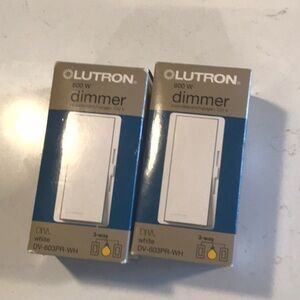 Lutron 600w dimmer white